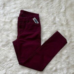 Old Navy Burgundy Pixie Chino Mid-Rise Size 0
